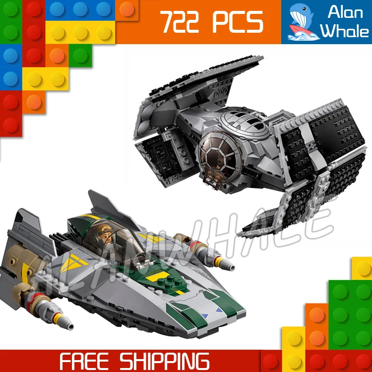 722pcs Space Wars Vader's TIE Advanced vs. A-Wing Starfighter 05030 Figure Building Blocks Toys Compatible with LegoING
722pcs Space Wars Vader's TIE Advanced vs. A-Wing Starfighter 05030 Figure Building Blocks Toys Compatible with LegoING