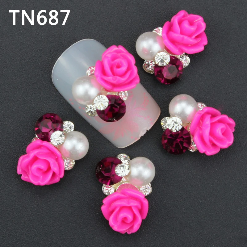 Blueness 10Pcs Gliter Rose Nail Rhinestones 3D Alloy Nail Art Decoration Charms Metal Studs Nails Jewelry TN687
Blueness 10Pcs Gliter Rose Nail Rhinestones 3D Alloy Nail Art Decoration Charms Metal Studs Nails Jewelry TN687