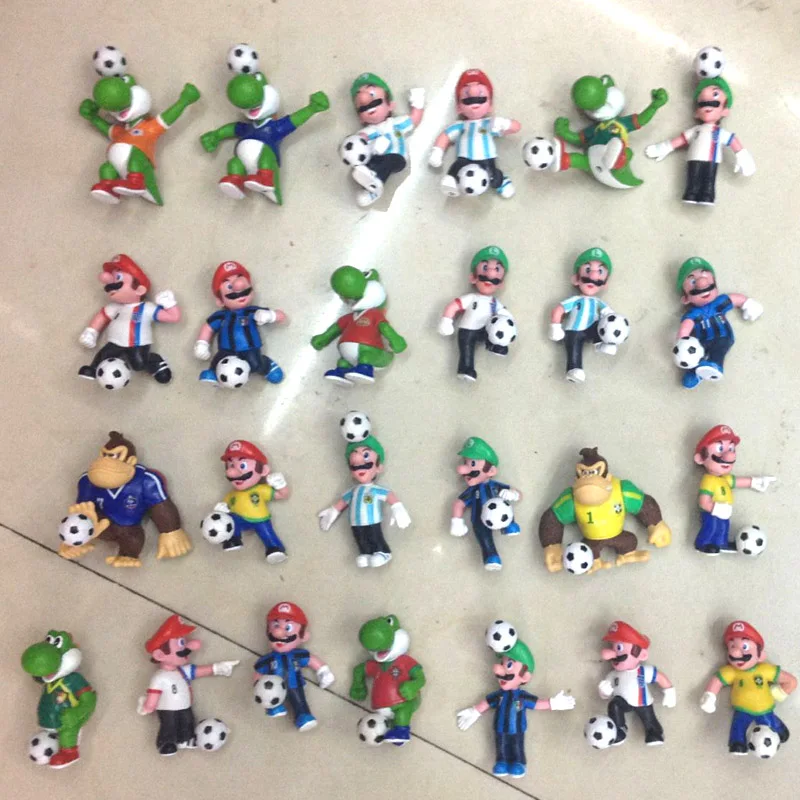 Wholesale 50pcs/lot Super Mario figures Soccer game toys Super Mario Bros with football Action toys for boys
Wholesale 50pcs/lot Super Mario figures Soccer game toys Super Mario Bros with football Action toys for boys