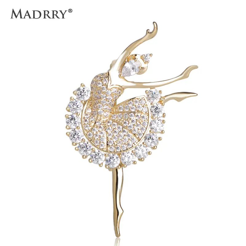 Madrry Fashion Ballet Girl Brooch Copper Full Cubic Zircon Brooches For Women Gifts Party Shiny Figure Jewelry Accessories Pins
Madrry Fashion Ballet Girl Brooch Copper Full Cubic Zircon Brooches For Women Gifts Party Shiny Figure Jewelry Accessories Pins