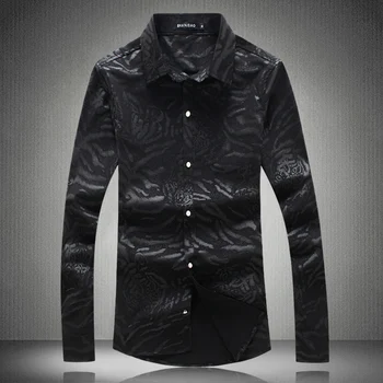 Black Men's Shirts 2019 New Fashion Personality Men Long Sleeve Slim Fit Camisa Masculina Big Size M-XXXXL 5XL#18101
Black Men's Shirts 2019 New Fashion Personality Men Long Sleeve Slim Fit Camisa Masculina Big Size M-XXXXL 5XL#18101