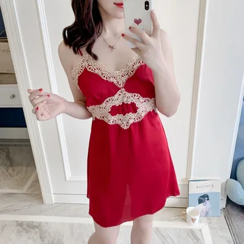 Women Nightgowns Sexy Lace Satin Sleepwear Nightdress Home Wear Summer Sexy Backless Sleep Lounge Night Dress Silk Nightwear
Women Nightgowns Sexy Lace Satin Sleepwear Nightdress Home Wear Summer Sexy Backless Sleep Lounge Night Dress Silk Nightwear