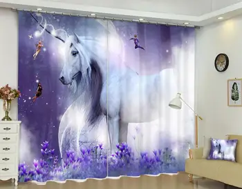 Animal Unicorn Luxury Blackout 3D Window Curtains For Living Room kids Bedroom Drapes Cortina Rideaux Customized size pillowcase
Animal Unicorn Luxury Blackout 3D Window Curtains For Living Room kids Bedroom Drapes Cortina Rideaux Customized size pillowcase