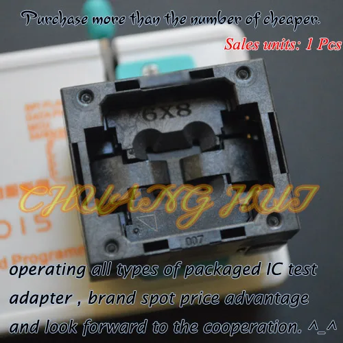 BGA24 to DIP8 Adapter TFBGA24 Programmer Adapter for SPI FLASH size=6x8mm Pin sorting=4x6 Pitch=1.0mm
BGA24 to DIP8 Adapter TFBGA24 Programmer Adapter for SPI FLASH size=6x8mm Pin sorting=4x6 Pitch=1.0mm