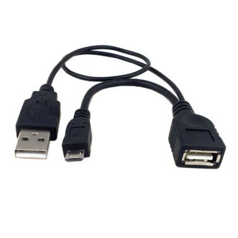 Micro USB 2.0 5 Pin Host OTG Cable adapter With USB Power For Cell Phone Tablet PC mobile phone external U disk reader cable
Micro USB 2.0 5 Pin Host OTG Cable adapter With USB Power For Cell Phone Tablet PC mobile phone external U disk reader cable