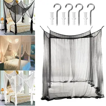 190*210*240cm King Queen Home Practical Mosquito Nets Black /White /Beige Four Corner Post Bed Canopy Camping Mosquito Net
190*210*240cm King Queen Home Practical Mosquito Nets Black /White /Beige Four Corner Post Bed Canopy Camping Mosquito Net