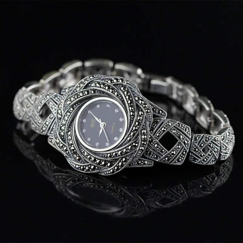 Оригинальные Серебряные украшения из чистого серебра S925 новые антикварные часы