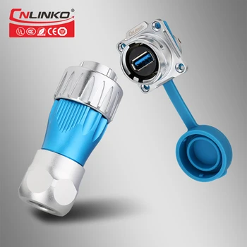 CNLINKO 24mm alloy shell precision structure design waterproof and dustproof USB3.0 connector plug and socket
CNLINKO 24mm alloy shell precision structure design waterproof and dustproof USB3.0 connector plug and socket