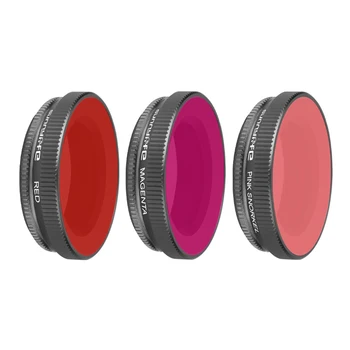 SUNNYLIFE 3Pcs Camera Lens Diving Filter for DJI OSMO Action Camera Tropical Shallow Water - Purple + Red + Pink
SUNNYLIFE 3Pcs Camera Lens Diving Filter for DJI OSMO Action Camera Tropical Shallow Water - Purple + Red + Pink