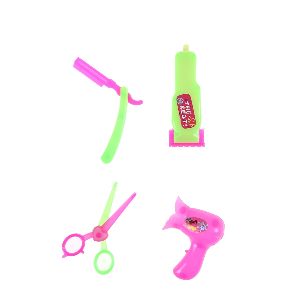 4PCS/LOT Salons Hair Care Dolls Eyebrow Razor Hair Dryer Scissors Salon Tools For Barbies Doll
4PCS/LOT Salons Hair Care Dolls Eyebrow Razor Hair Dryer Scissors Salon Tools For Barbies Doll