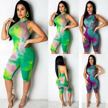 Sexy Women's Backless Choker Halter Sleeveless Stretch Clubwear Floral Playsuit Bodycon Party Midi Jumpsuit
Sexy Women's Backless Choker Halter Sleeveless Stretch Clubwear Floral Playsuit Bodycon Party Midi Jumpsuit