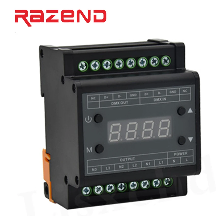 DMX302 DMX triac диммер Светодиодный контроллер яркости DMX512 со шлейфом AC90-240V высокого напряжения 3CH x1A/CH для светодиодной панели
DMX302 DMX triac диммер Светодиодный контроллер яркости DMX512 со шлейфом AC90-240V высокого напряжения 3CH x1A/CH для светодиодной панели