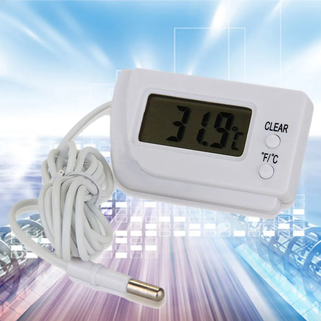 New Arrival 1pc Weather Station Digital LCD Thermometer Temperature Sensor Fridge Freezer Indoor Outdoor -10-70C Wholesale
New Arrival 1pc Weather Station Digital LCD Thermometer Temperature Sensor Fridge Freezer Indoor Outdoor -10-70C Wholesale