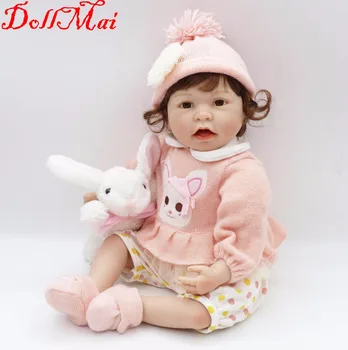 DollMai 22" doll reborn girl toys gift soft body silicone reborn babies handmade children doll gift bebe alive reborn bonecas
DollMai 22" doll reborn girl toys gift soft body silicone reborn babies handmade children doll gift bebe alive reborn bonecas