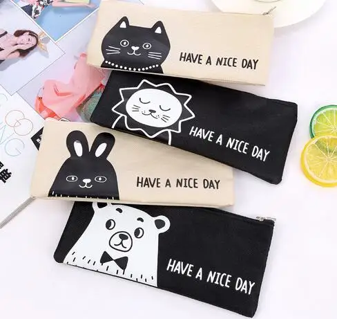 Cheap Price Canvas Cartoon Lovely Cat/Bear/Rabbit/Lion Pencil Bag Makeup Small Bag
Cheap Price Canvas Cartoon Lovely Cat/Bear/Rabbit/Lion Pencil Bag Makeup Small Bag
