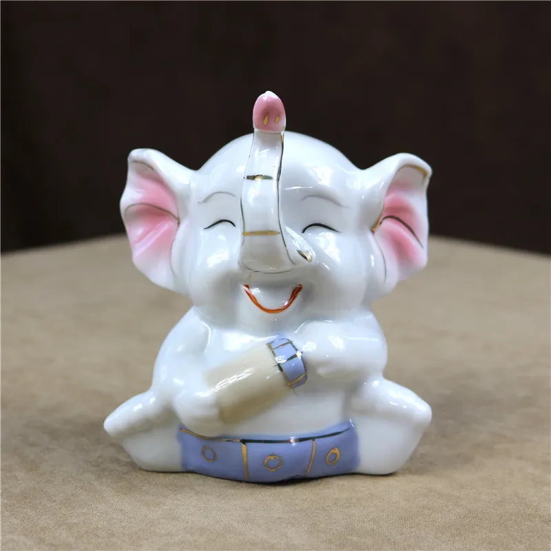 Cute Porcelain Elephant Miniature Decorative Ceramics Elephant Infant Figurine Animal Mascot Ornament Gift and Craft Accessories
Cute Porcelain Elephant Miniature Decorative Ceramics Elephant Infant Figurine Animal Mascot Ornament Gift and Craft Accessories