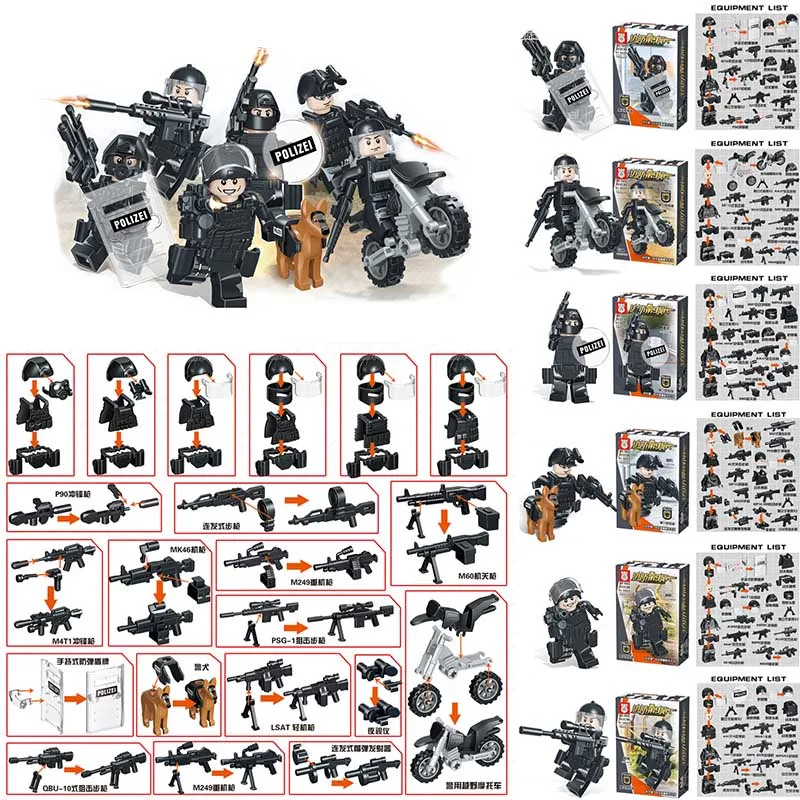 New LegoINGlys Military Germany Border Protection 9th Brigade SWAT Soldiers Minifigure Building Blocks Kit Toys Children Gifts
New LegoINGlys Military Germany Border Protection 9th Brigade SWAT Soldiers Minifigure Building Blocks Kit Toys Children Gifts