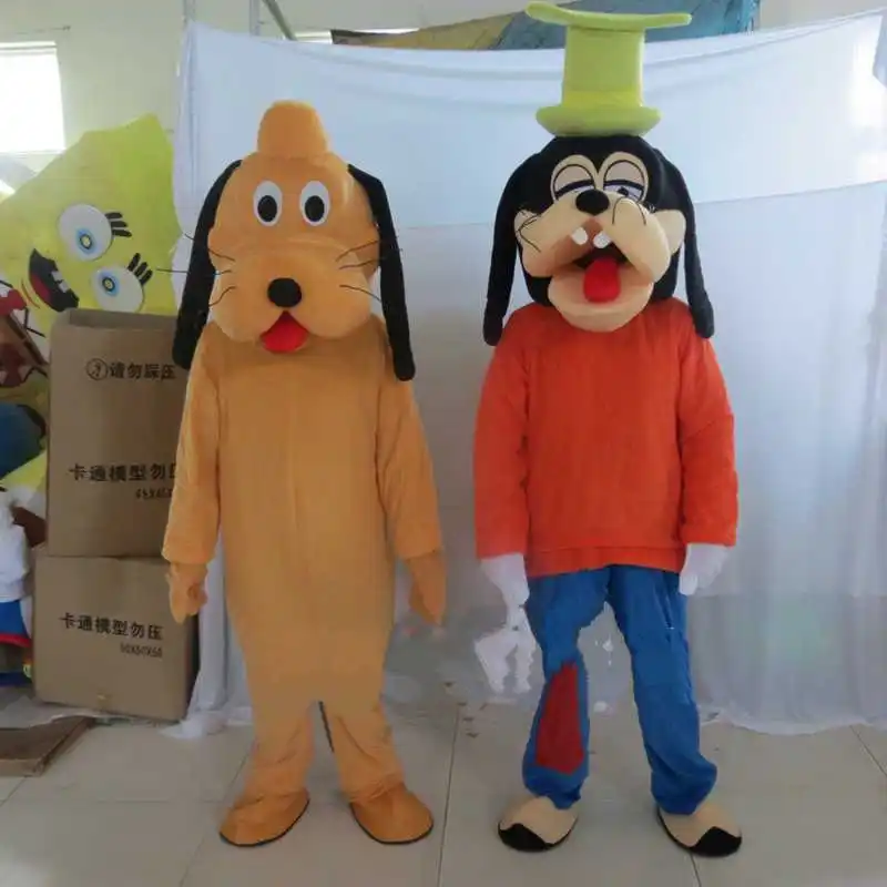 

Goofy dog White Dog Brown Dog Black dog Pluto mascot costume, adult size mascot costume