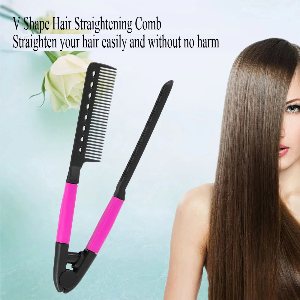 Hot DIY Convenient Hair Straightener Comb V Style Household Anti-static Salon Hairdressing Hair Straightener Comb
Hot DIY Convenient Hair Straightener Comb V Style Household Anti-static Salon Hairdressing Hair Straightener Comb