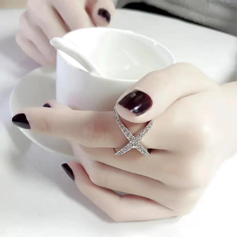 SINLEERY Trendy Silver Gold Color X Shape Cross Finger Rings with Cubic Zirconia For Women Party Wedding Jewelry JZ006 SSB
SINLEERY Trendy Silver Gold Color X Shape Cross Finger Rings with Cubic Zirconia For Women Party Wedding Jewelry JZ006 SSB