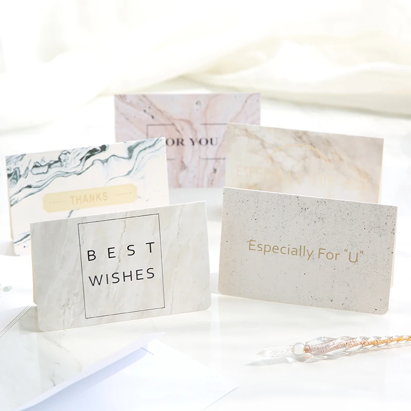 Creative Simple Marble Blessing Greeting Card Envelope Hot Stamping Thanks Message Card Invitation Card Holiday Accessories
Creative Simple Marble Blessing Greeting Card Envelope Hot Stamping Thanks Message Card Invitation Card Holiday Accessories