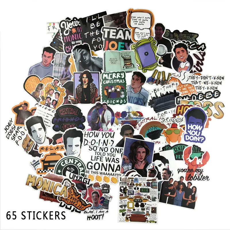 65 шт/1 лот с надписью ТВ шоу Friends (забавные креативные значки DIY декоративные