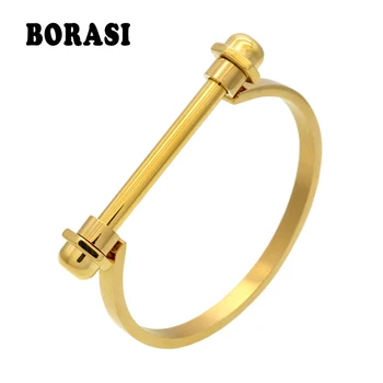 New Design Nut Nail Bracelet Armband Gold Bracelet For Women Screw Cuff Bracelets & Bangles Manchette Men Jewelry Pulseiras
New Design Nut Nail Bracelet Armband Gold Bracelet For Women Screw Cuff Bracelets & Bangles Manchette Men Jewelry Pulseiras