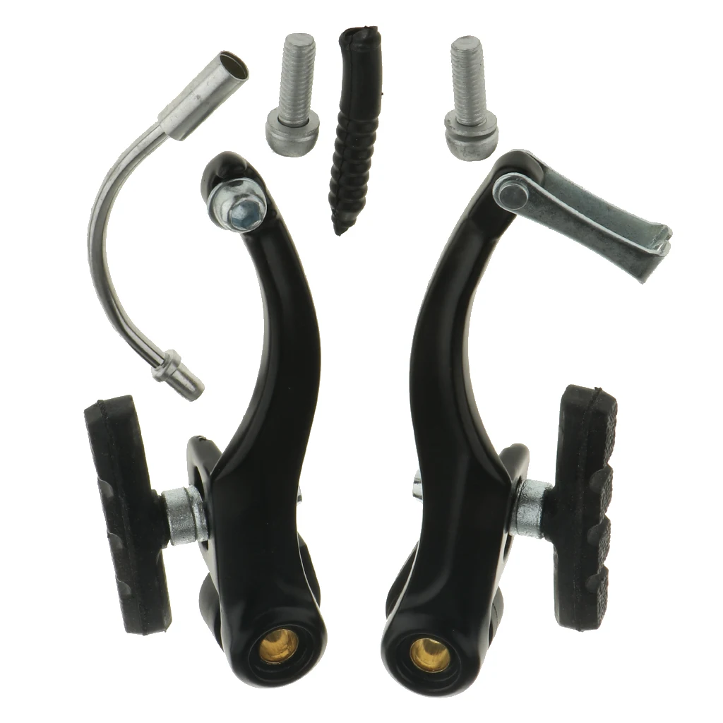 Linear Pull V Brakes Front Rear Caliper Tool Set Noodle Boot Bolts Pads for MTB BMX Folding Road Mountain Bicycle Bikes Linear Pull V Brakes Front Rear Caliper Tool Set Noodle Boot Bolts Pads for MTB BMX Folding Road Mountain Bicycle Bikes