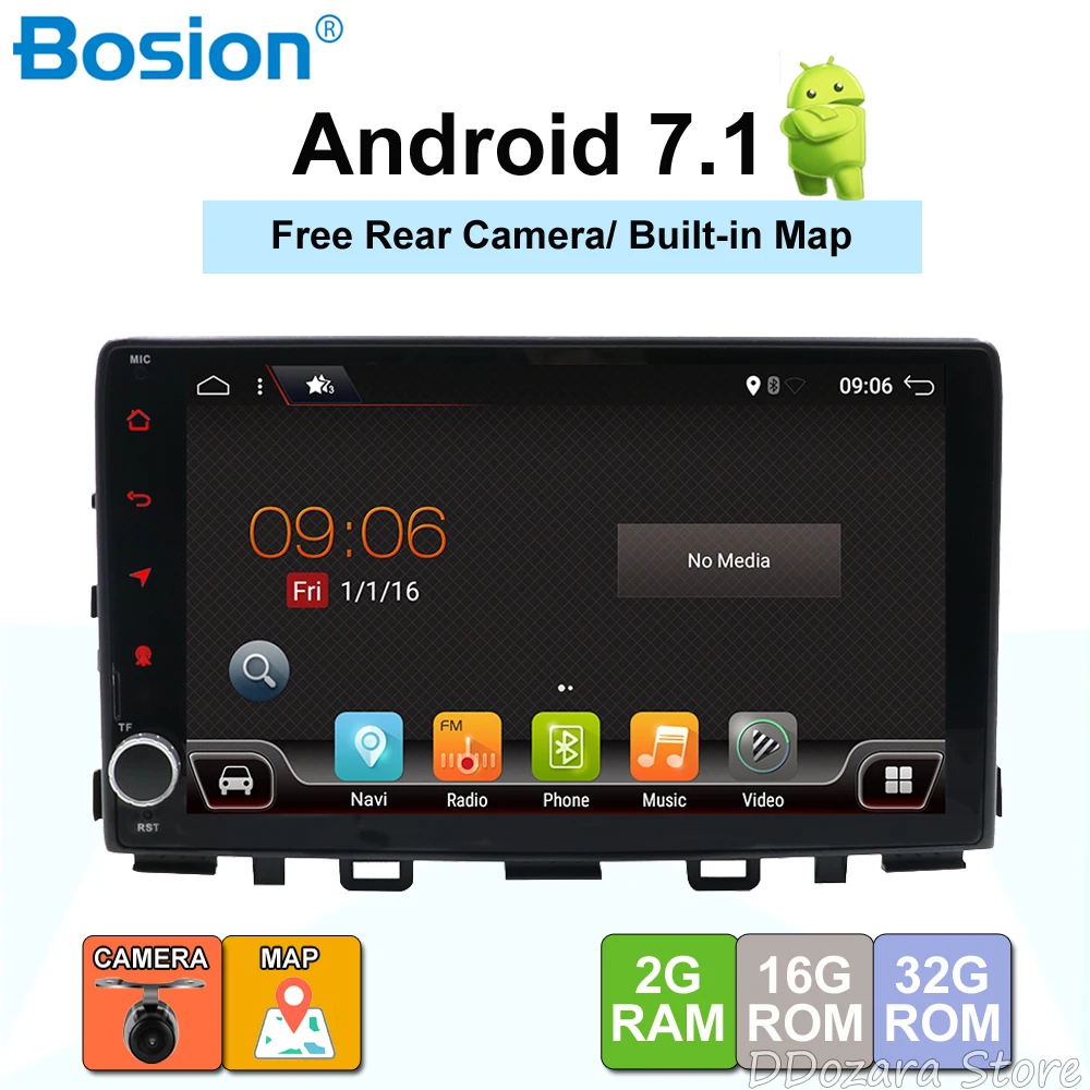 Newest Android 7.1 Quad Core 2G+16G Car DVD Player GPS Navi For KIA RIO Radio 2017 2018 Multimedia Headunit Stereo
Newest Android 7.1 Quad Core 2G+16G Car DVD Player GPS Navi For KIA RIO Radio 2017 2018 Multimedia Headunit Stereo
