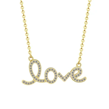 10PCS Fashion Dainty Pave CZ Crystal Love Necklace Tiny Alphabet Letter Necklaces Simple Word Initial Pendant
10PCS Fashion Dainty Pave CZ Crystal Love Necklace Tiny Alphabet Letter Necklaces Simple Word Initial Pendant