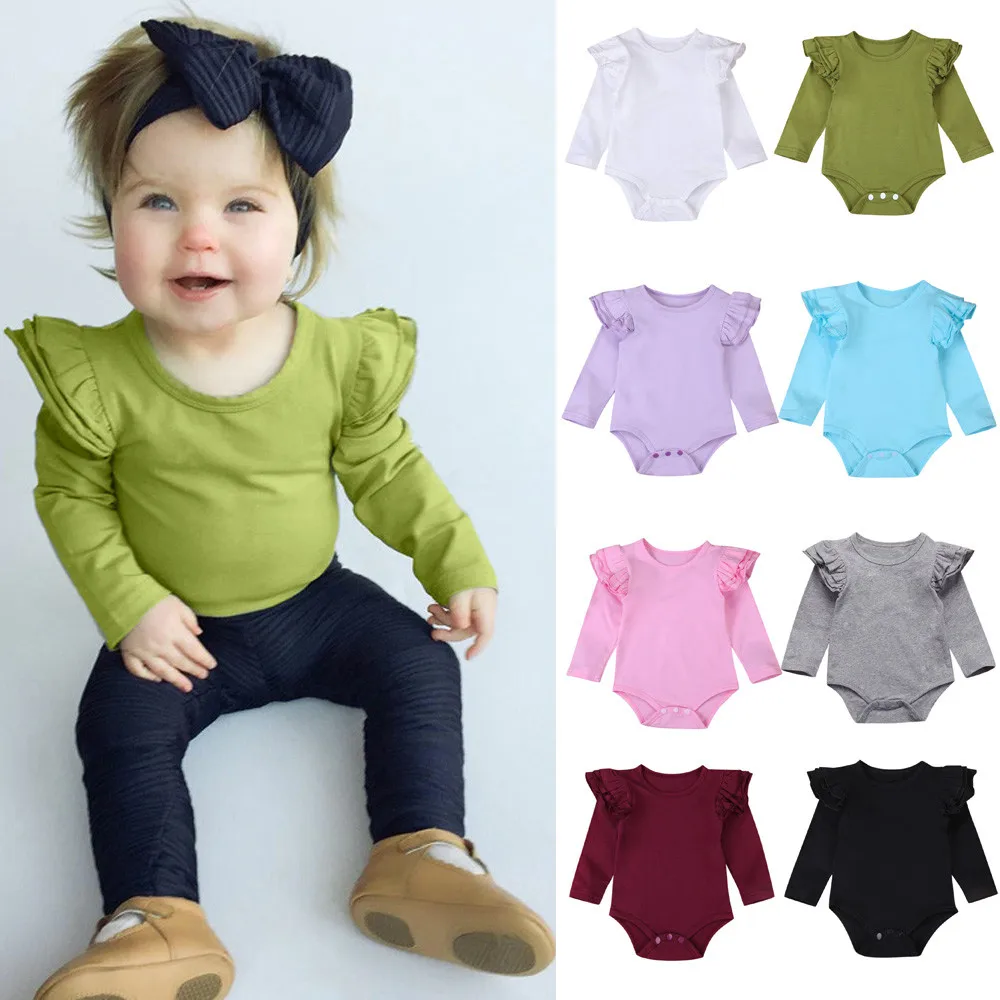 2018 Spring Autumn long sleeved cotton Romper baby clothes children's clothing Baby Solid Ruffle Romper Bodyuit Clothes
2018 Spring Autumn long sleeved cotton Romper baby clothes children's clothing Baby Solid Ruffle Romper Bodyuit Clothes