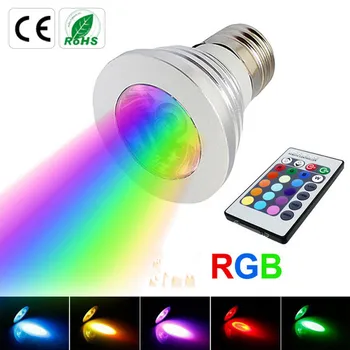 10X New 220V /110V RGB Bulb lamp RGB LED Bulb E27 GU10 3W LED Lamp Light Led Spotlight Spot light 16 Color Change Dimmable Lamp
10X New 220V /110V RGB Bulb lamp RGB LED Bulb E27 GU10 3W LED Lamp Light Led Spotlight Spot light 16 Color Change Dimmable Lamp