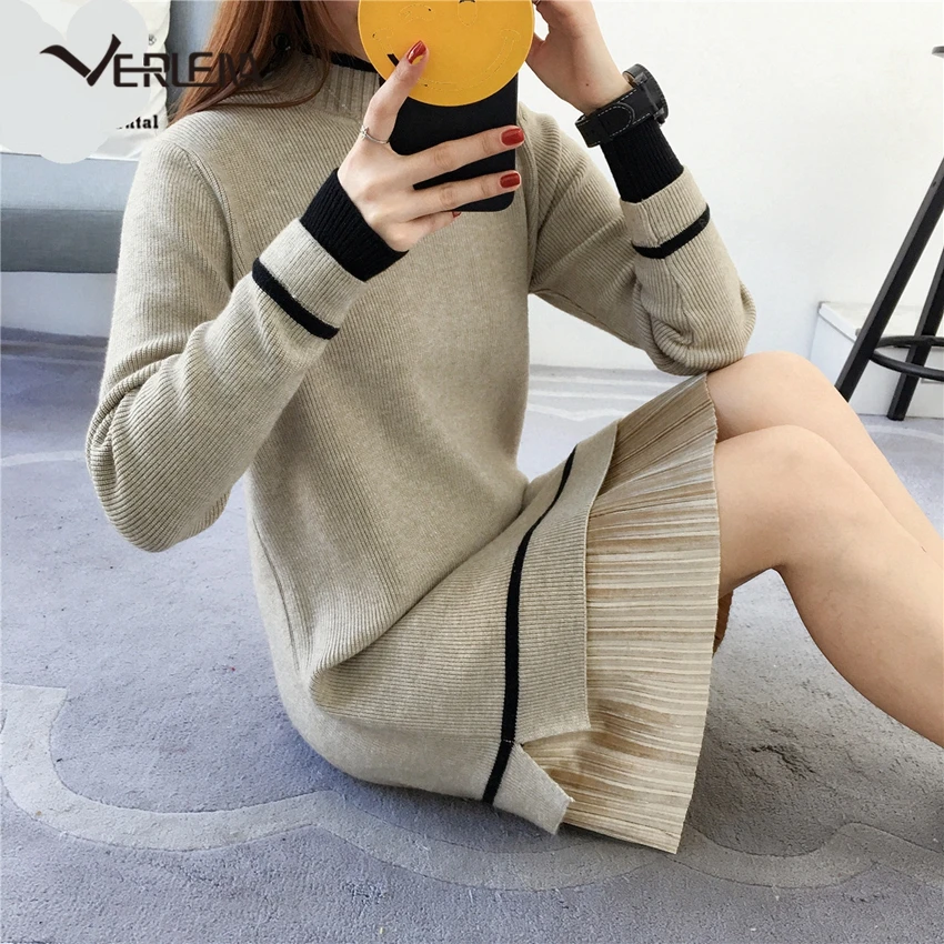 Verlena Fall 2019 Straight Casual Autumn Dress Women Corduroy Pleated Patchwork Knitted Dresses Striped Long Sleeve Mini Dress
Verlena Fall 2019 Straight Casual Autumn Dress Women Corduroy Pleated Patchwork Knitted Dresses Striped Long Sleeve Mini Dress