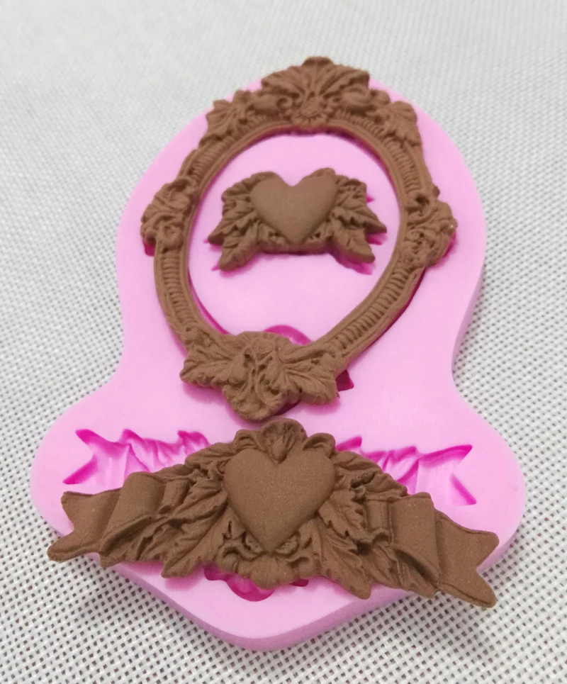 9654 Retro Mirrow Frame and Heart Decoration Silicone Fondant Mold Sugar Mold Chocolate Mold Cake DIY Tool
9654 Retro Mirrow Frame and Heart Decoration Silicone Fondant Mold Sugar Mold Chocolate Mold Cake DIY Tool