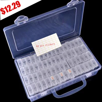 64pcs Diamond Painting Beads box Container Rhinestone Diamond Embroidery Stone tools Storage Accessory Mosaic Convenience Box 
64pcs Diamond Painting Beads box Container Rhinestone Diamond Embroidery Stone tools Storage Accessory Mosaic Convenience Box