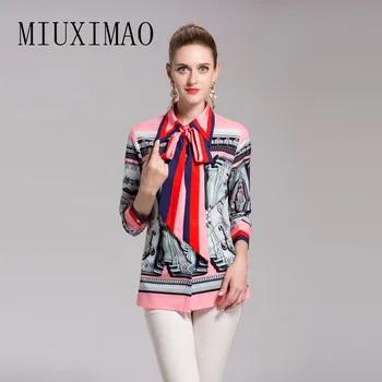 2018 High Quality Spring New Arrival Elegant Turn-down Collar Full Sleeve Bow Floral Print Shirt Fashion Casual Top Women
2018 High Quality Spring New Arrival Elegant Turn-down Collar Full Sleeve Bow Floral Print Shirt Fashion Casual Top Women