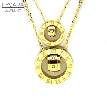FYSARA Couple Jewelry Austrian Crystal Love Necklace Luxury Brand Roman Numerical Necklace For Women Two Circle Pendant Clavicle
FYSARA Couple Jewelry Austrian Crystal Love Necklace Luxury Brand Roman Numerical Necklace For Women Two Circle Pendant Clavicle