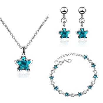 XIYANIKE 925 Sterling Silver New Design Blue Crystal Little Star Jewelry Sets For Women Girls Gift Wedding Jewelry BR + EA + NE
XIYANIKE 925 Sterling Silver New Design Blue Crystal Little Star Jewelry Sets For Women Girls Gift Wedding Jewelry BR + EA + NE