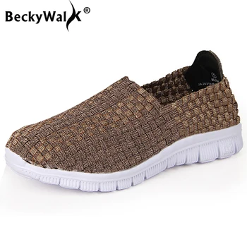 BeckyWalk Women Casual Flat Shoes Handmade Woven Shoes Slip On Breathable Sneakers Spring Autumn Loafers Women Flats WSH2917
BeckyWalk Women Casual Flat Shoes Handmade Woven Shoes Slip On Breathable Sneakers Spring Autumn Loafers Women Flats WSH2917
