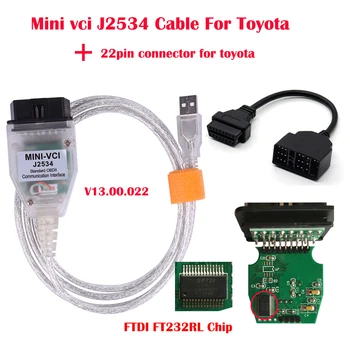 Newest V14.20.019 MINI VCI Interface FOR TOYOTA TIS Techstream J2534 OBD2 OBDII Diagnostic cable and 22PIN for toyota
Newest V14.20.019 MINI VCI Interface FOR TOYOTA TIS Techstream J2534 OBD2 OBDII Diagnostic cable and 22PIN for toyota