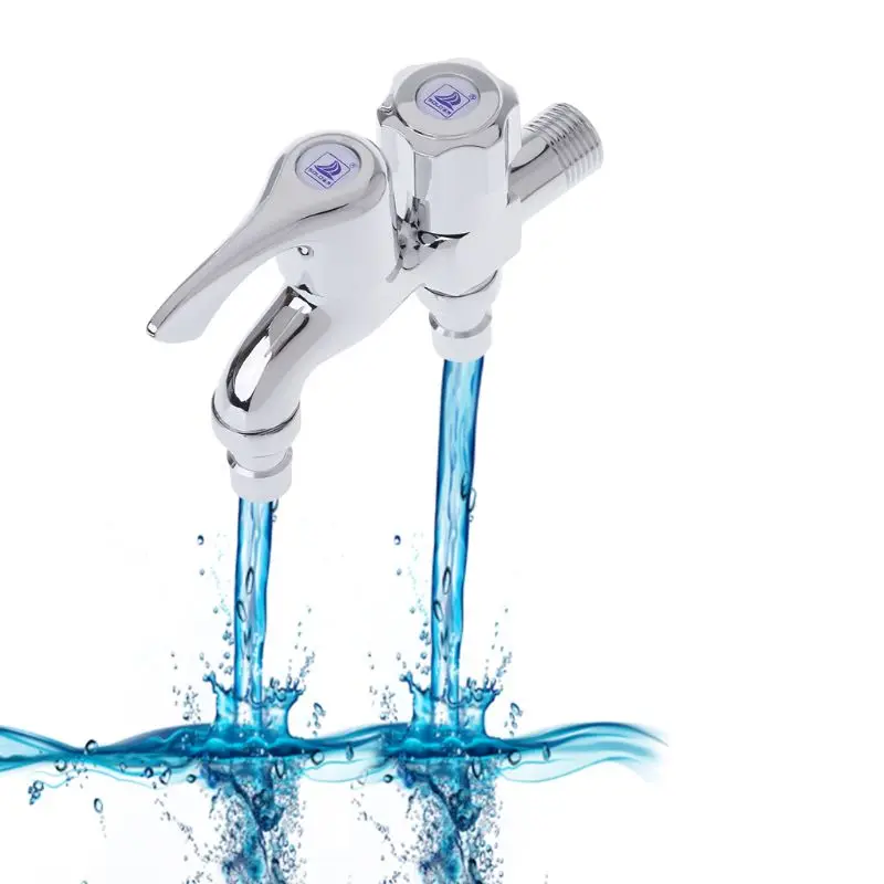 Multifunctional Washing Machine Faucet Double Outlet Dual Connector Water Tap