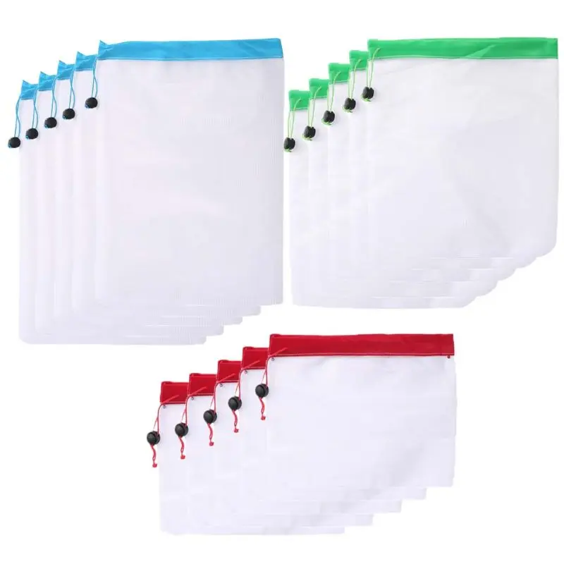 15pcs Reusable Mesh Produce Bags Washable Eco Friendly Pouch Bag For Grocery Shopping Storage Fruit Vegetable Toys Sundries
15pcs Reusable Mesh Produce Bags Washable Eco Friendly Pouch Bag For Grocery Shopping Storage Fruit Vegetable Toys Sundries