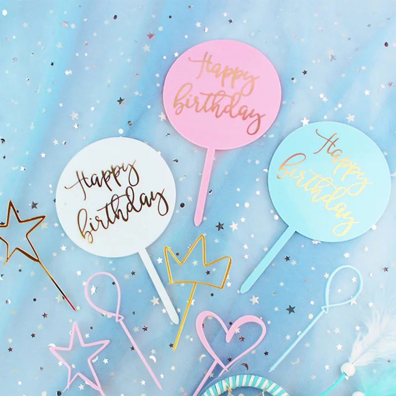 Happy Birthday Cake Toppers Round Heart Star Shape Acrylic Cake Topper For Birthday Cake Decor Flag Party Supplies Cake Decor
Happy Birthday Cake Toppers Round Heart Star Shape Acrylic Cake Topper For Birthday Cake Decor Flag Party Supplies Cake Decor