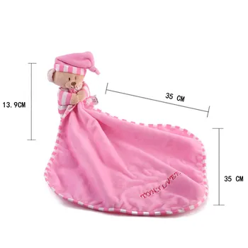 Baby Security Blanket Soft Stuffed Animal Bear Plush Security Soothing Blanket Toy for Kids NSV775
Baby Security Blanket Soft Stuffed Animal Bear Plush Security Soothing Blanket Toy for Kids NSV775