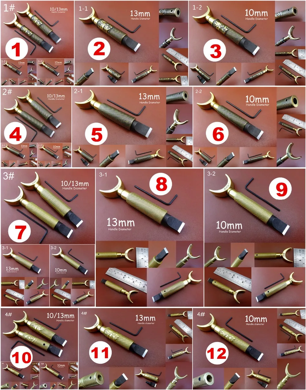 12kinds Leather Craft Double Bearing Swivel Carving Cutter Knife Tool - Stamp Punch Chisel Edger Creaser Groover Skiver Beveler
12kinds Leather Craft Double Bearing Swivel Carving Cutter Knife Tool - Stamp Punch Chisel Edger Creaser Groover Skiver Beveler