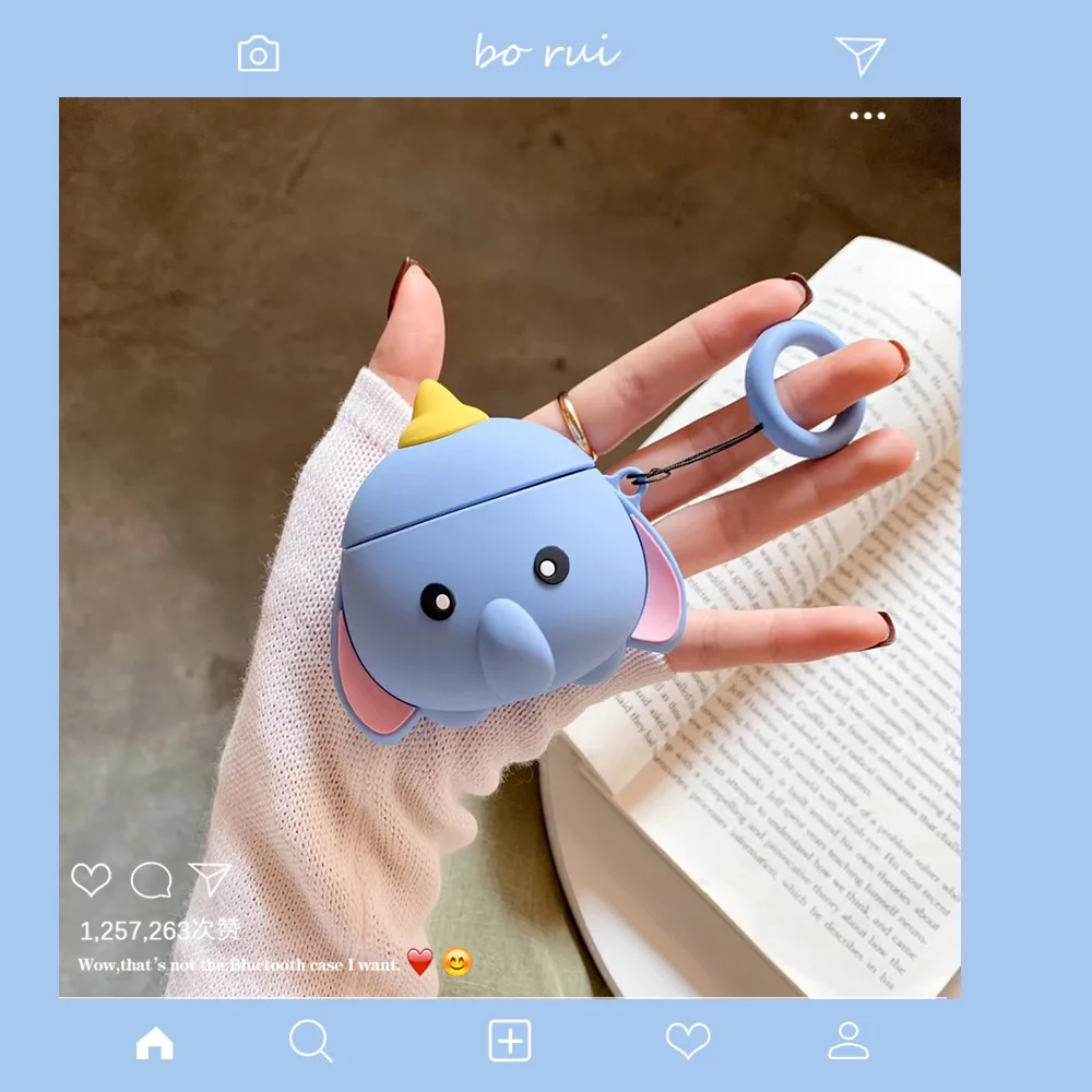 Cartoon Dumbo Keychain Silicone Case for Apple Airpods Case Accessories Bluetooth Earphone Protective Cover Keyring
Cartoon Dumbo Keychain Silicone Case for Apple Airpods Case Accessories Bluetooth Earphone Protective Cover Keyring