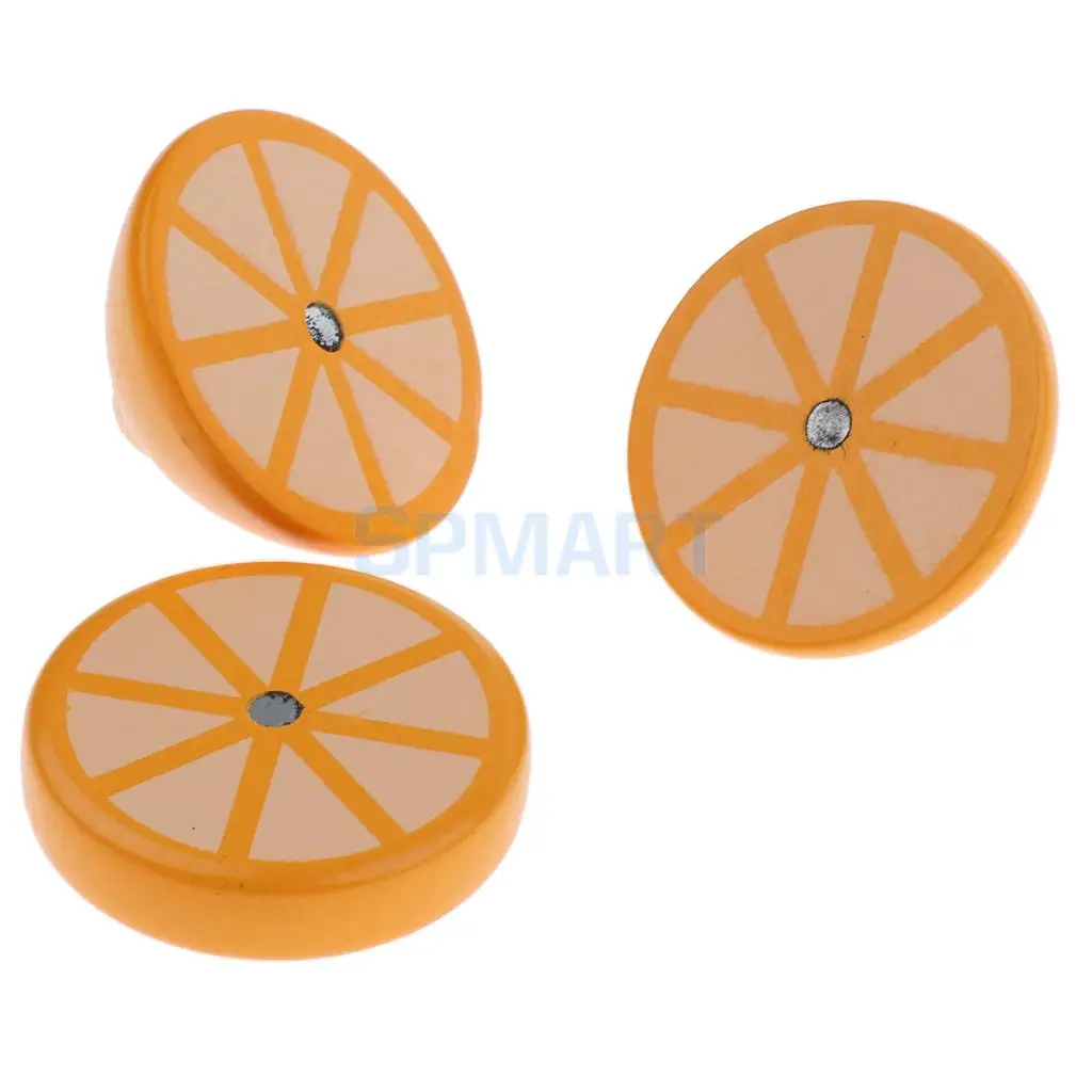 Wooden Magnet Connected Fruits Kitchen Food Bread Cutting Kids Children Toddlers Pretend Play Toy Gift Party Decoration
