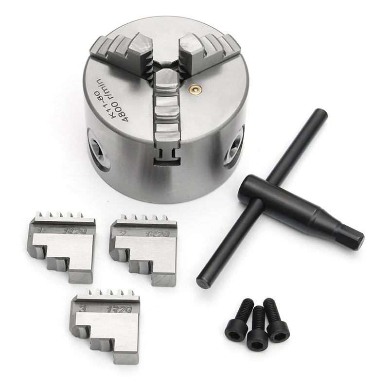 3 Inch Jaw Lathe Chuck K11-80 K11 80 80mm Manual Self-Centering Parts Diy Metal Accessories | Инструменты
