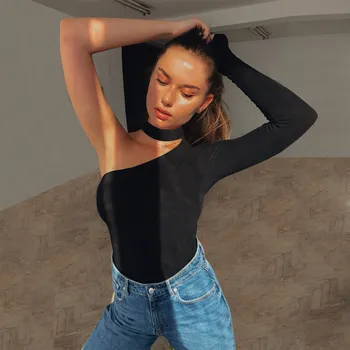 Summer Fashion Sexy Jumpsuit Female Jumpsuit Shoulder Round Neck Slim Slimming Bodysuit European And American 2019
Summer Fashion Sexy Jumpsuit Female Jumpsuit Shoulder Round Neck Slim Slimming Bodysuit European And American 2019