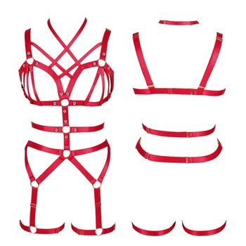 Full body Harness Red Lingerie Belt Crop Top Strappy Bra Hollow Out Punk Gothic Garter Belts Elastic Plus Size Festival Rave
Full body Harness Red Lingerie Belt Crop Top Strappy Bra Hollow Out Punk Gothic Garter Belts Elastic Plus Size Festival Rave